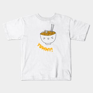 Savor the Smile: Kawaii Ramen Delight Kids T-Shirt